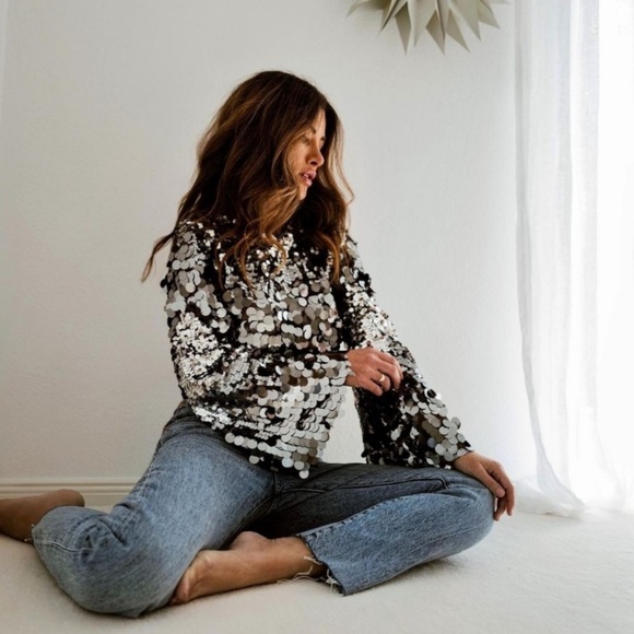 Zara sequin crop top - Picture 2 of 16